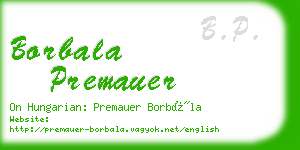 borbala premauer business card